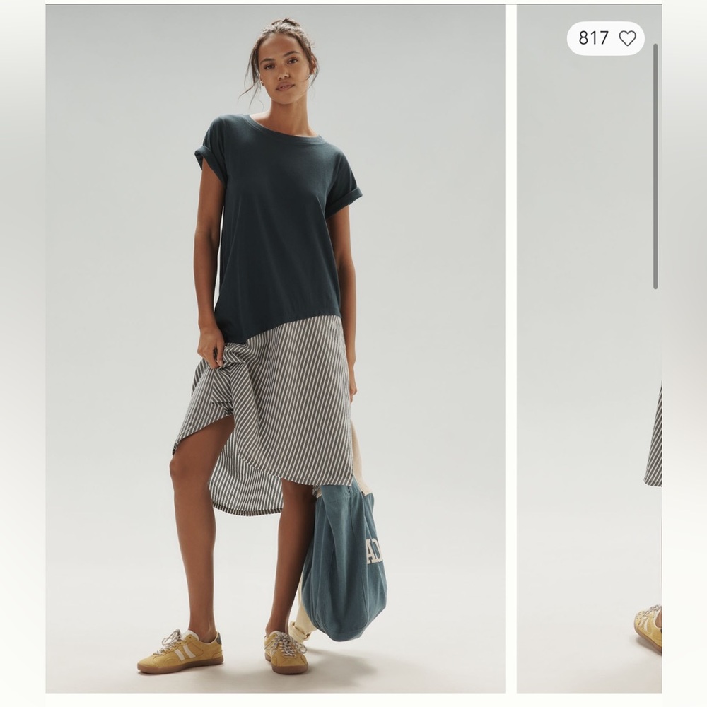 Daily Practice Final Lap short sleeve twofer midi dress
